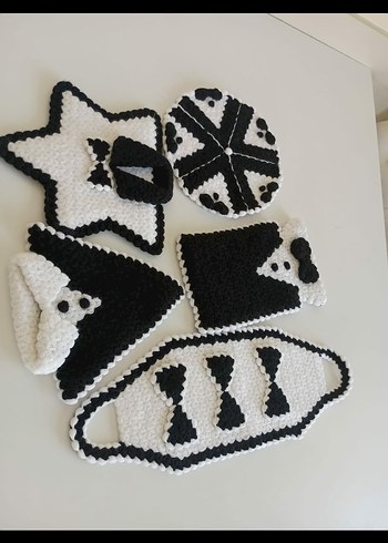 Renkli El Örgüsü çeyizlik lif Seti - Görsel 3