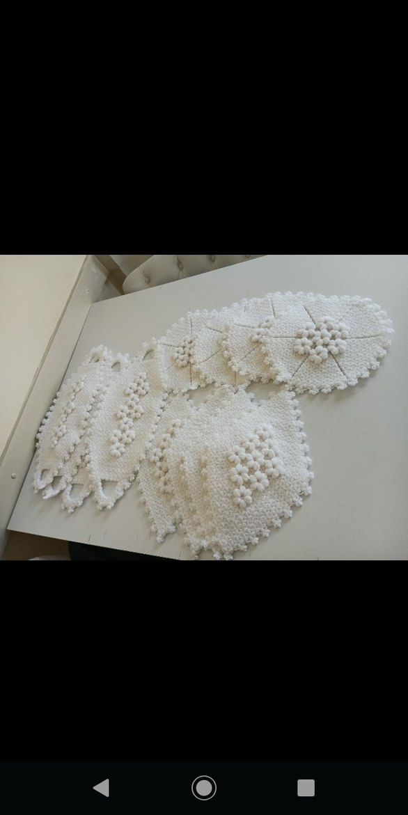 Renkli El Örgüsü çeyizlik lif Seti - Görsel 2