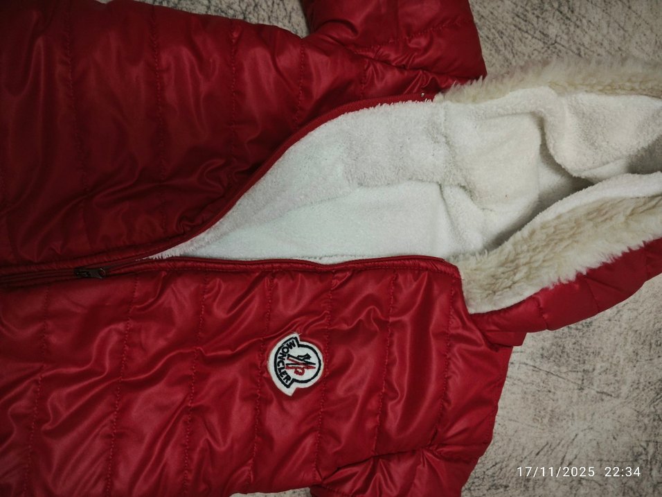 Kız Bebek Kırmızı Kürklü Tulum - Görsel 2