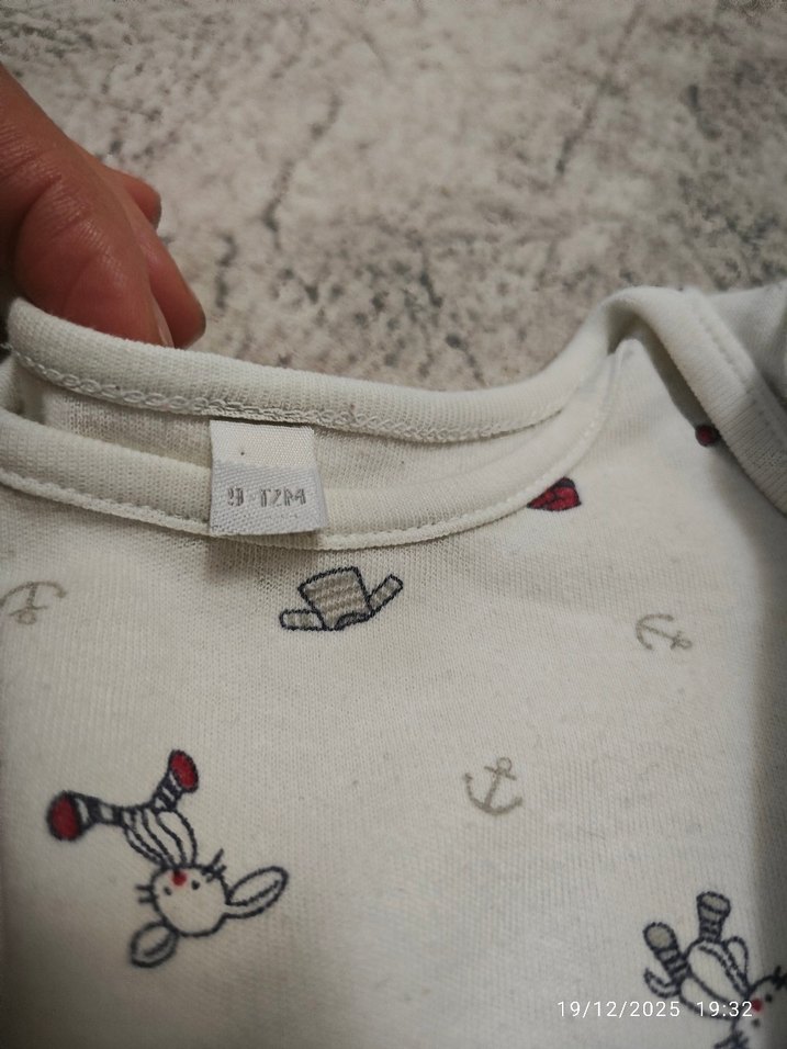 Beyaz Pamuklu Uzun Kollu Bebek Body - Görsel 2