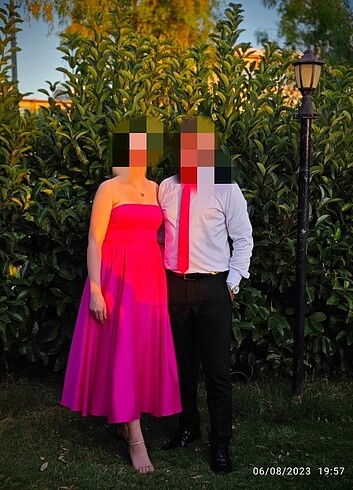 38 Beden pembe Renk Pembe midi boy elbise