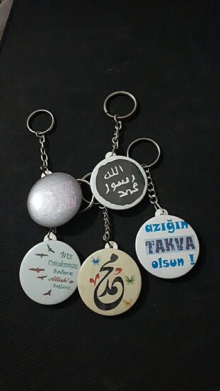 5 adet Dini Anahtarlık Set