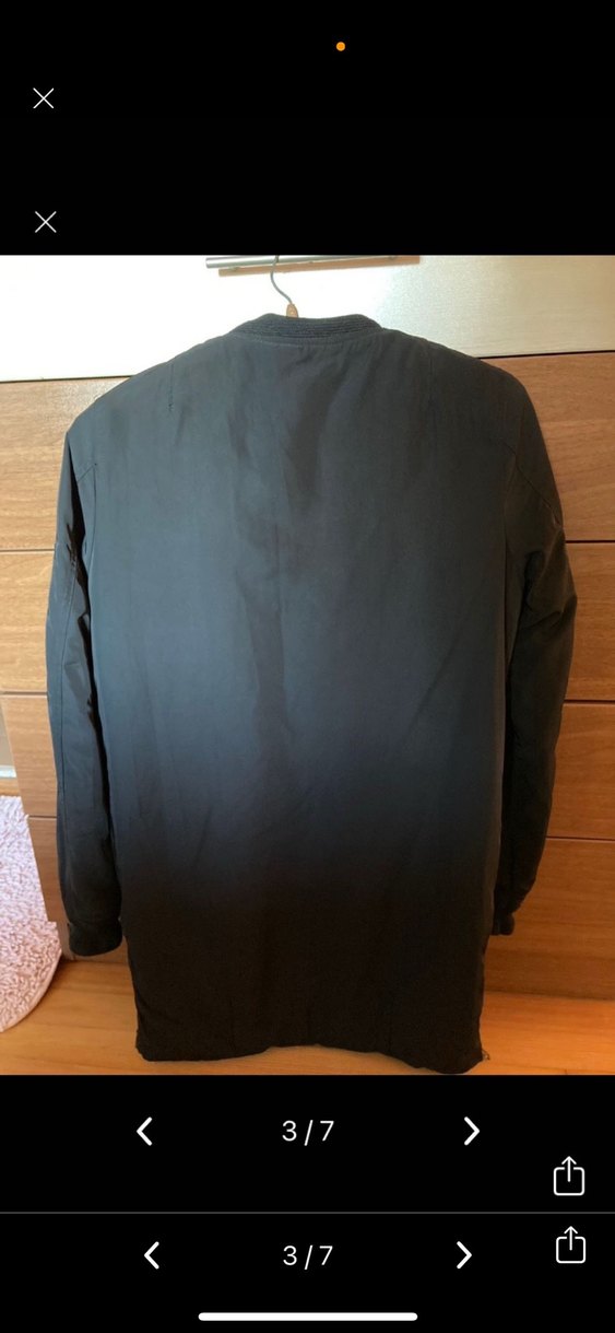 Kadın Siyah Fermuarlı Uzun Mont - Görsel 3