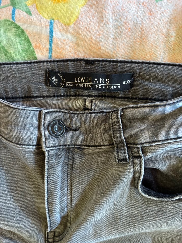 Antrasit Kadın Denim Jean Pantolon - Görsel 5