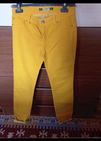 Sarı skinny pantolon