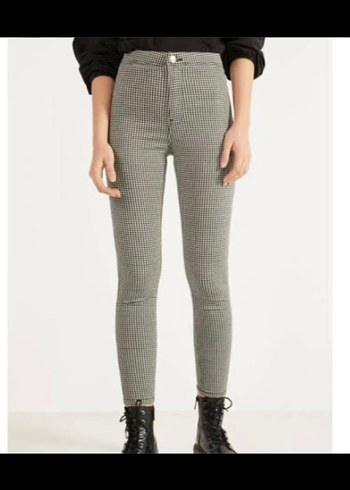 Gri Bershka Kadın Dar Kesim Pantolon