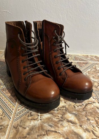 Taba rengi hammer jack kadın bot - Görsel 8