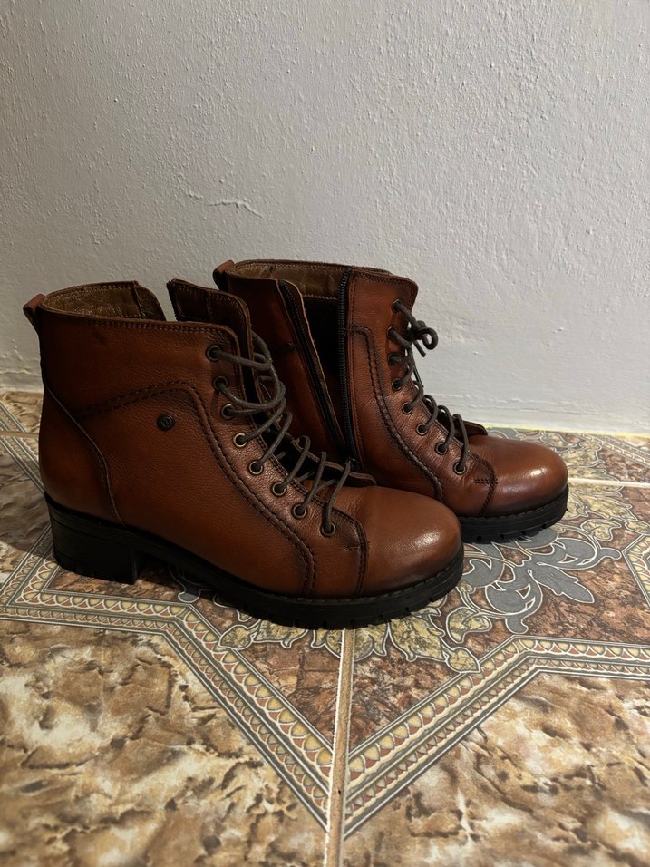 Taba rengi hammer jack kadın bot - Görsel 2