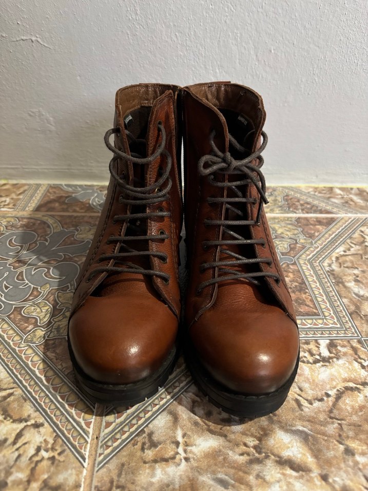 Taba rengi hammer jack kadın bot - Görsel 4