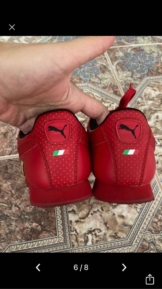 Kırmızı Puma Roma Kadın Spor Ayakkabı - Görsel 4