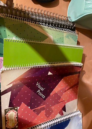 Çok Renkli Spiralli Gri Defter - Görsel 6