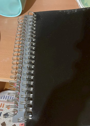 Çok Renkli Spiralli Gri Defter - Görsel 4