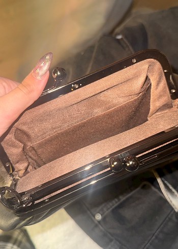 Kahverengi Deri Tokalı Kadın Çanta - Görsel 2