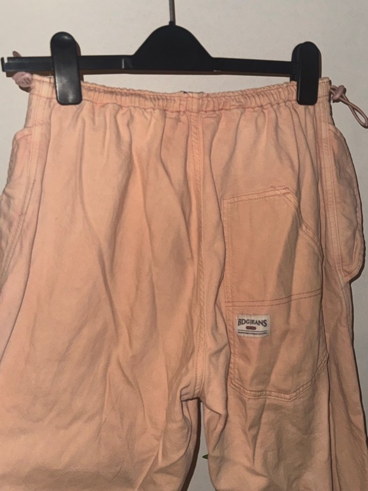 Bej Bol Kesim Midi Keten Kadın Pantolon kutu butik - Görsel 3