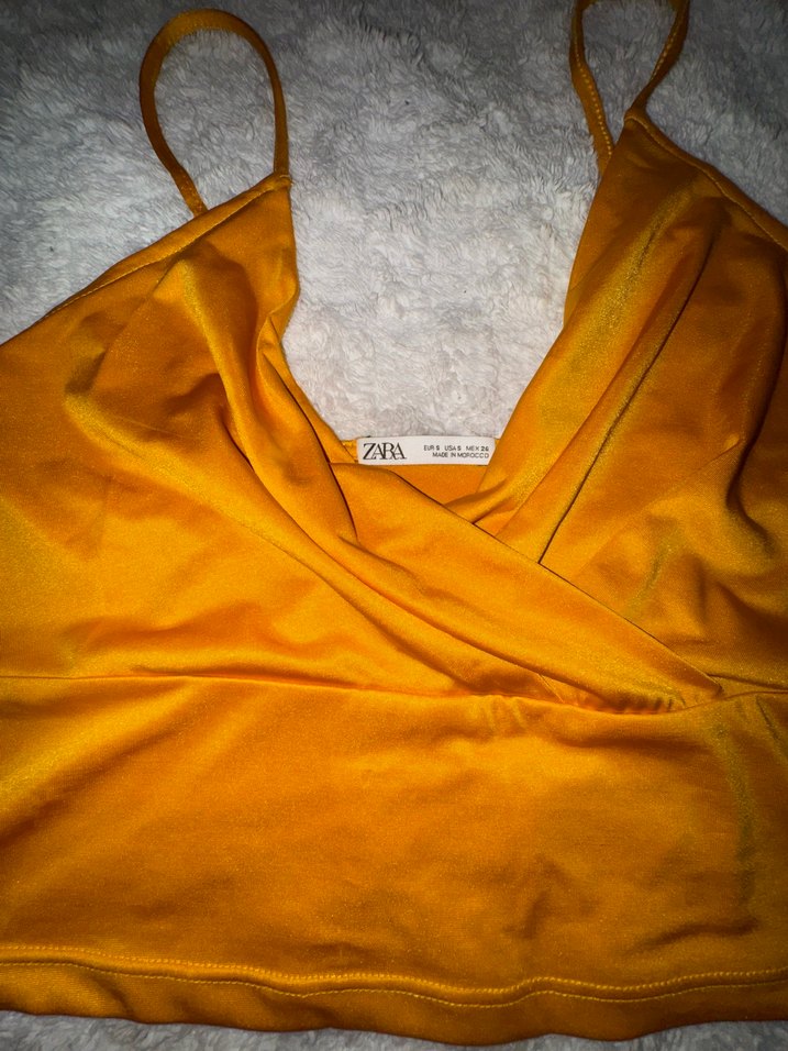 Sarı Drapeli V Yaka Kadın Atlet - Görsel 2