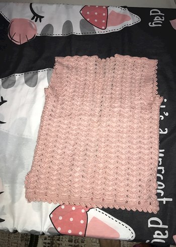 Bej Kısa Örgü Kız çocuk Yelek - Görsel 3