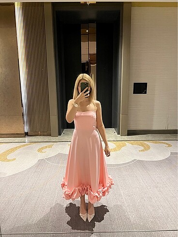 Toz Pembe Elbise