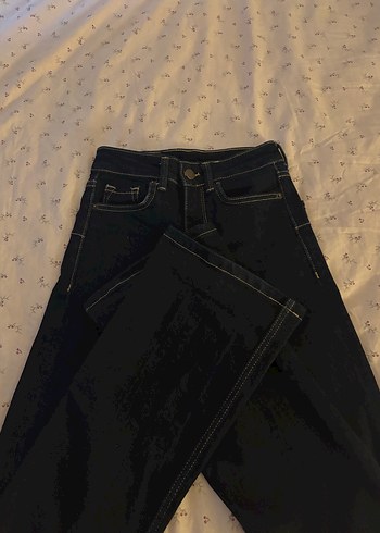 Zara Zara ZW Collection Lacivert Orta Bel Bootcut Jean