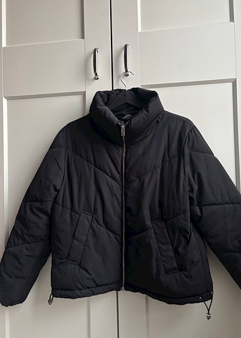 H&M Kadın Siyah Dik Yakalı Şişme Mont