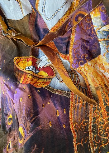 Kadın Çok Renkli Bohem Uzun Elbise - Görsel 7