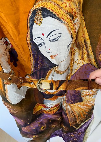 Kadın Çok Renkli Bohem Uzun Elbise - Görsel 8