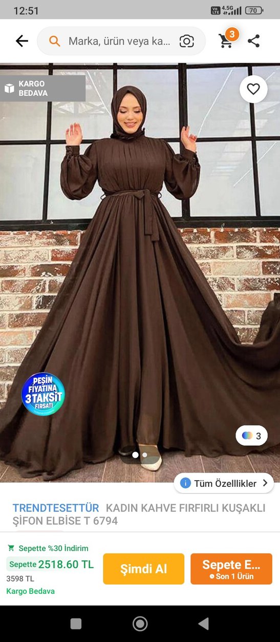 Uzn elbise - Görsel 2