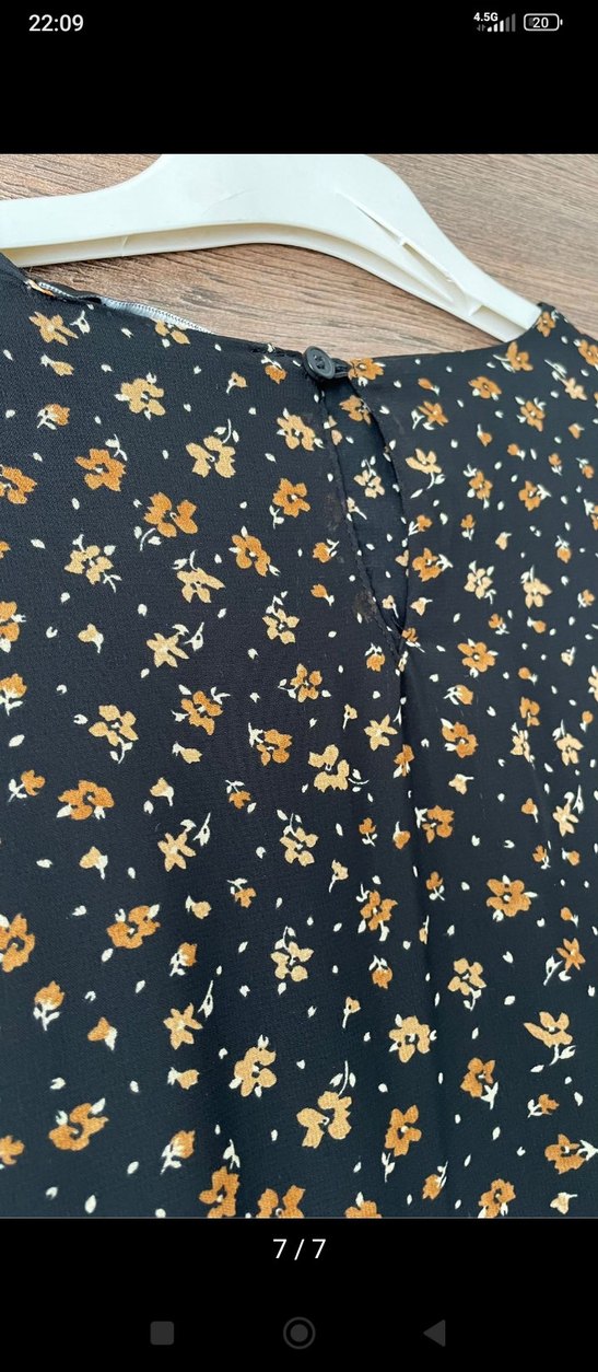 Uzun Kol Bohem Desenli Kahverengi Elbise - Görsel 4