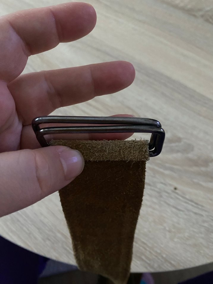 Kahverengi gerçek Süet Kadın Kemer - Görsel 3