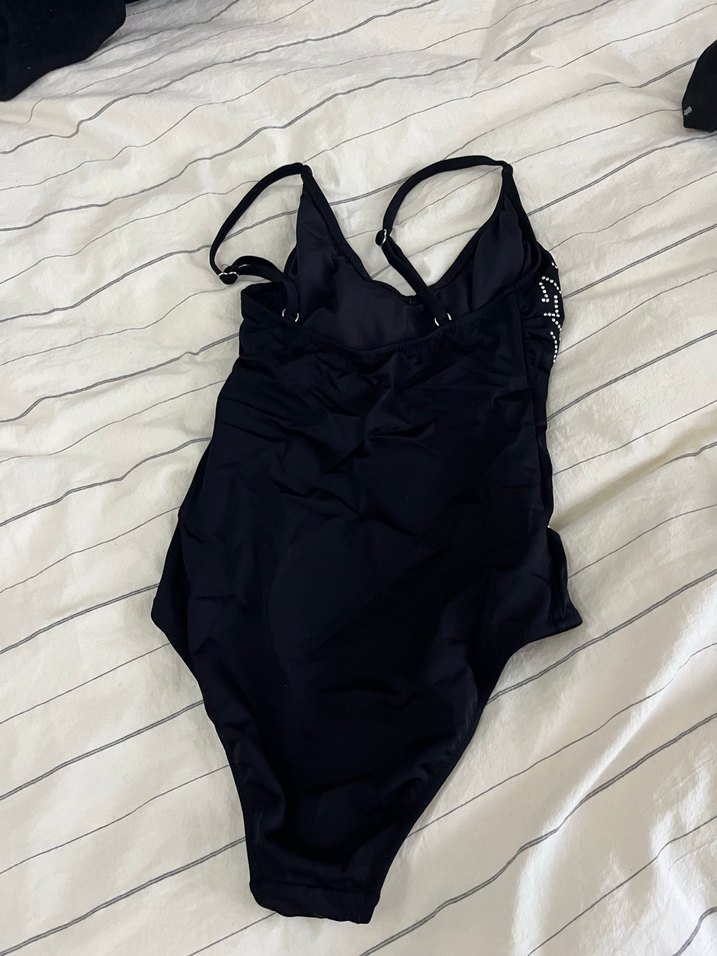 Boncuk İşlemeli Siyah  Mayo - Görsel 3