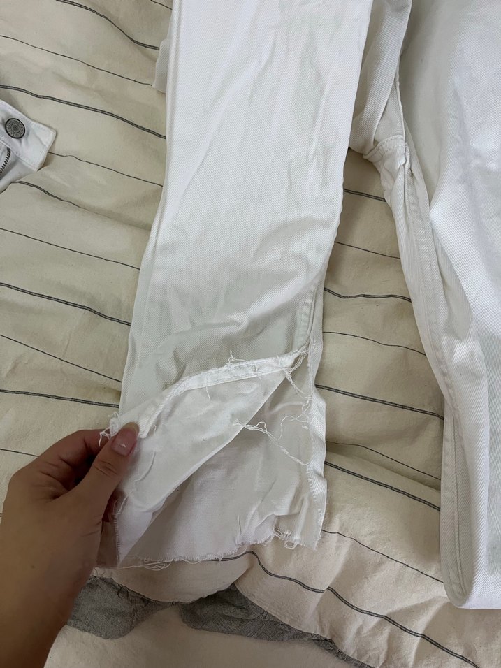 Beyaz Kadın Kot Pantolon - Görsel 3