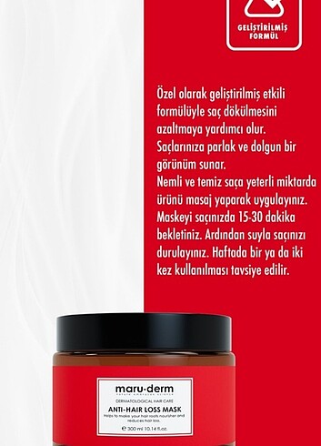 Beden Saç maskesi dökülme önleyici