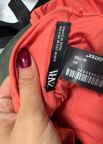 Kırmızı Straplez Mini Kumaş Tulum - Görsel 2