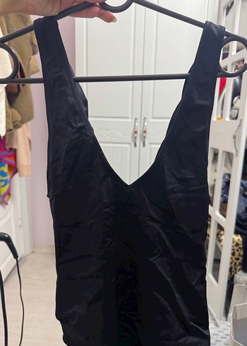 Siyah Drapeli Kadın Mayo - Görsel 3