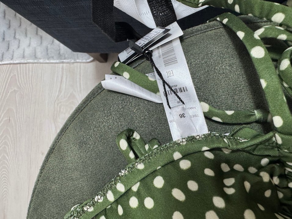 Yeşil Puantiyeli Mini Bikini Takımı - Görsel 3