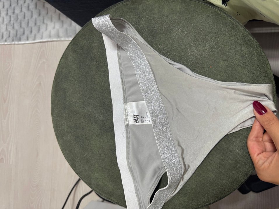 Gri Elastik Bantlı Kadın Bikini Altı - Görsel 2