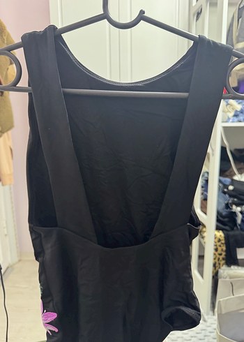 Nakışlı Siyah Bohem Kadın Mayo - Görsel 2