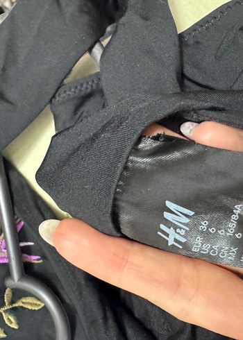 Nakışlı Siyah Bohem Kadın Mayo - Görsel 3