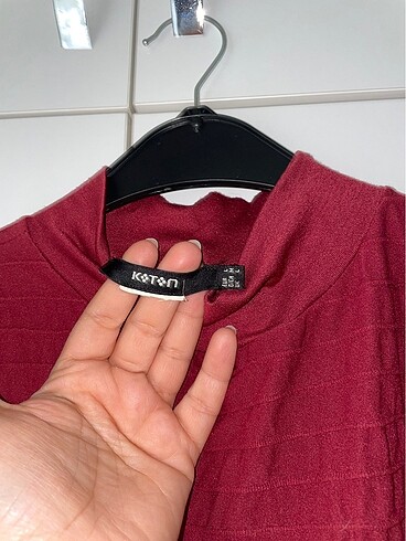 m Beden Bordo esnek elbise