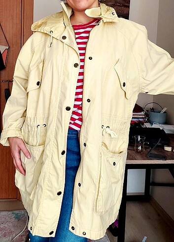 Kirli Sarı Spor ve vintage parka