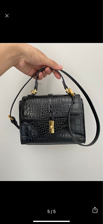 Mango croco desenli çanta