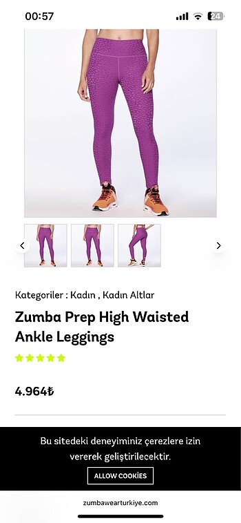Orijinal zumba wear takım