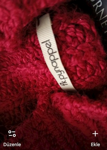 Bordo Kadın Triko Balıkçı Yaka Kazak - Görsel 2