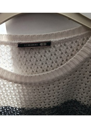 Gri Mavi Örgü Kadın Kazak - Görsel 2