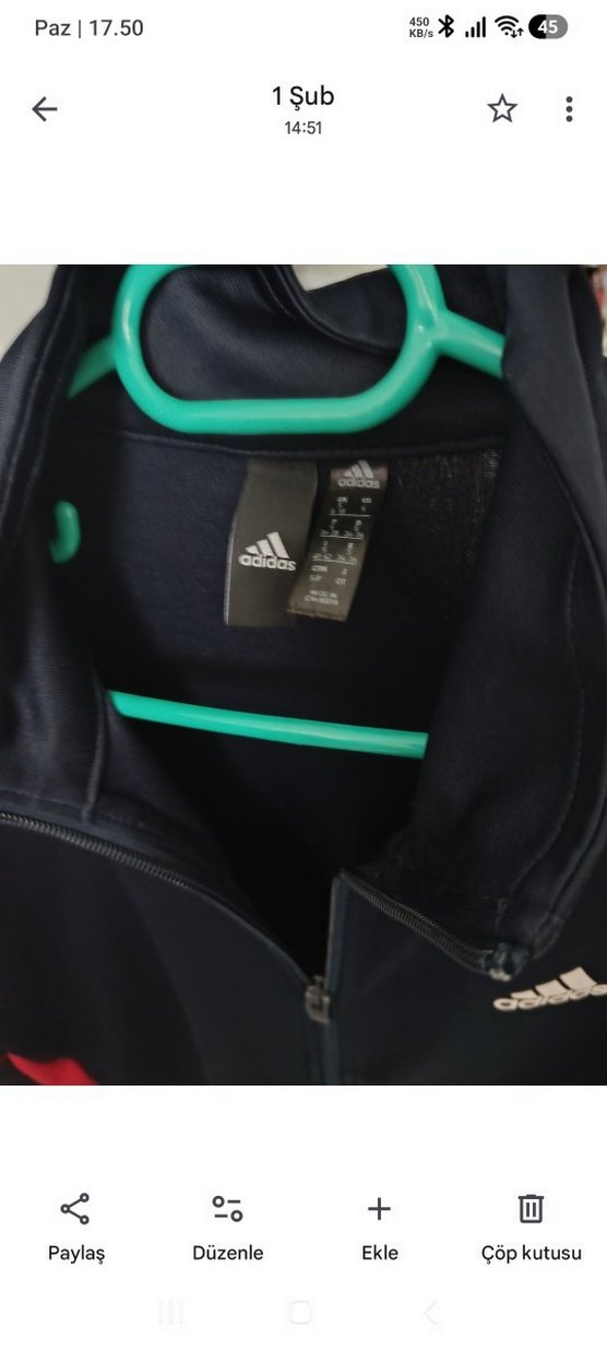 Adidas Siyah Fermuarlı Kadın Ceket - Görsel 2