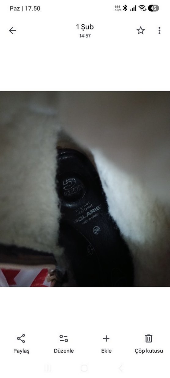 Kahverengi Süet Kürklü Kadın Dolgu Topuk Bot - Görsel 4