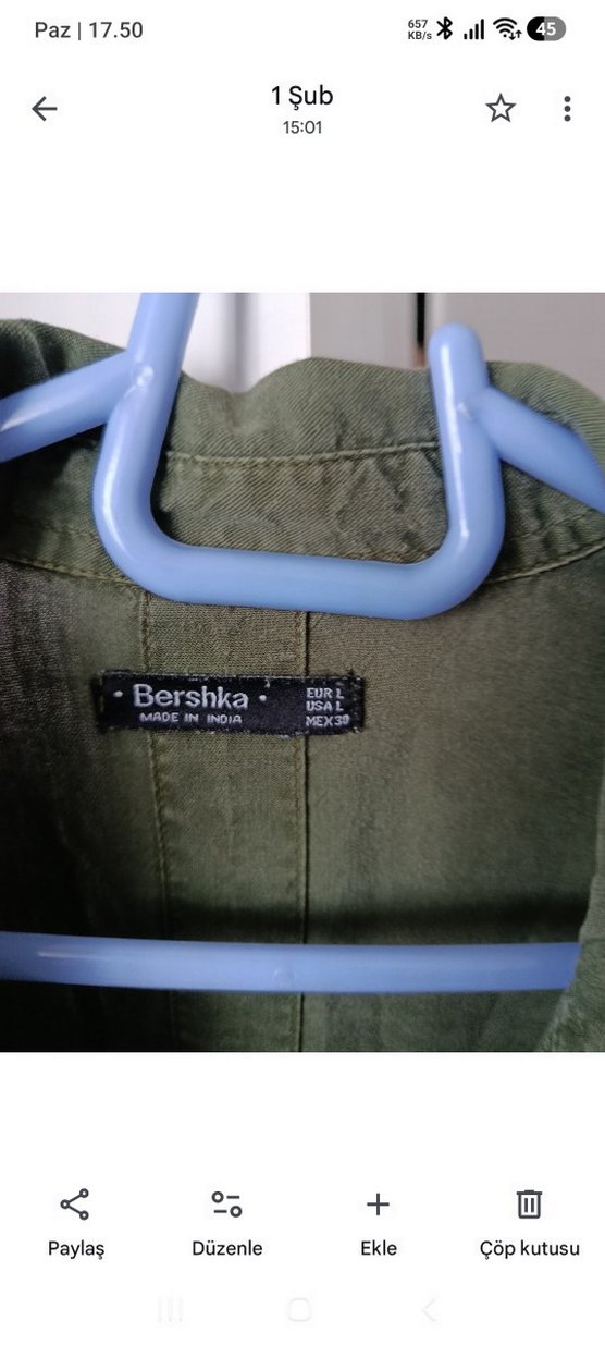 Düğmeli Bol Kesim kadin Keten gomlek barshka - Görsel 2