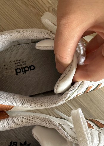 Kadın Beyaz Çizgili Bağcıklı Spor Ayakkabı - Görsel 6