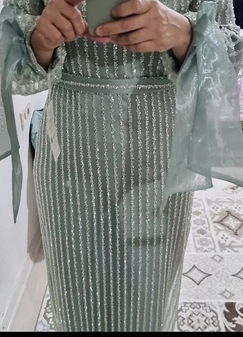 Tesettür Taşli Abiye - Görsel 2