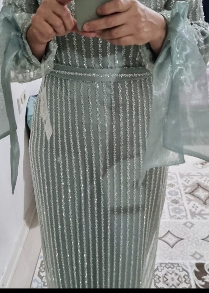 Tesettür Taşli Abiye - Görsel 2