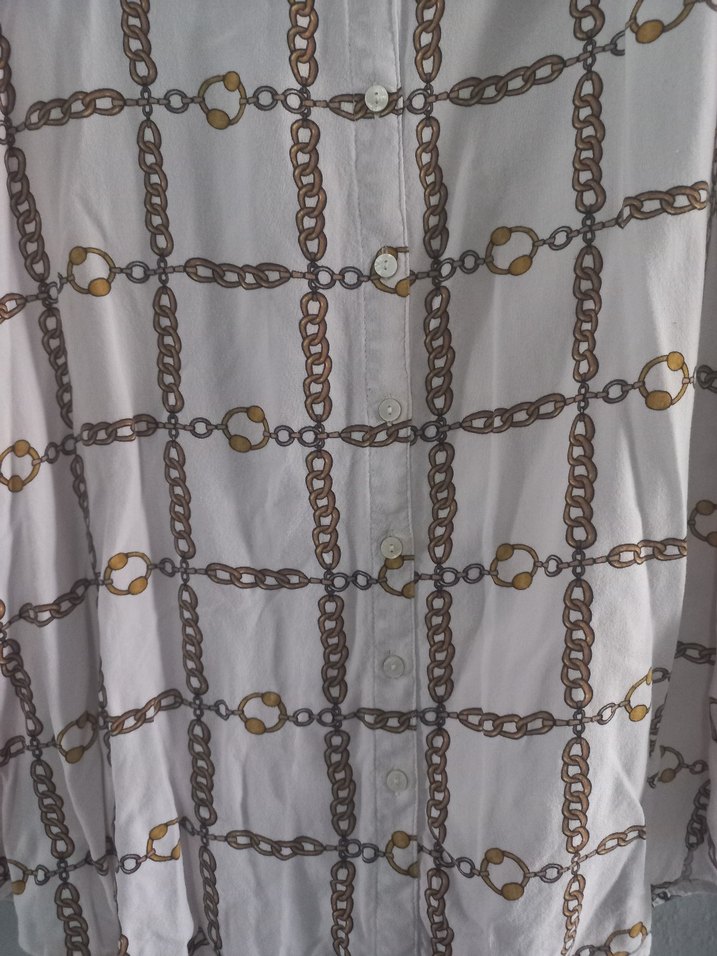 Zincir Detaylı Uzun Kollu Bej Gömlek - Görsel 2